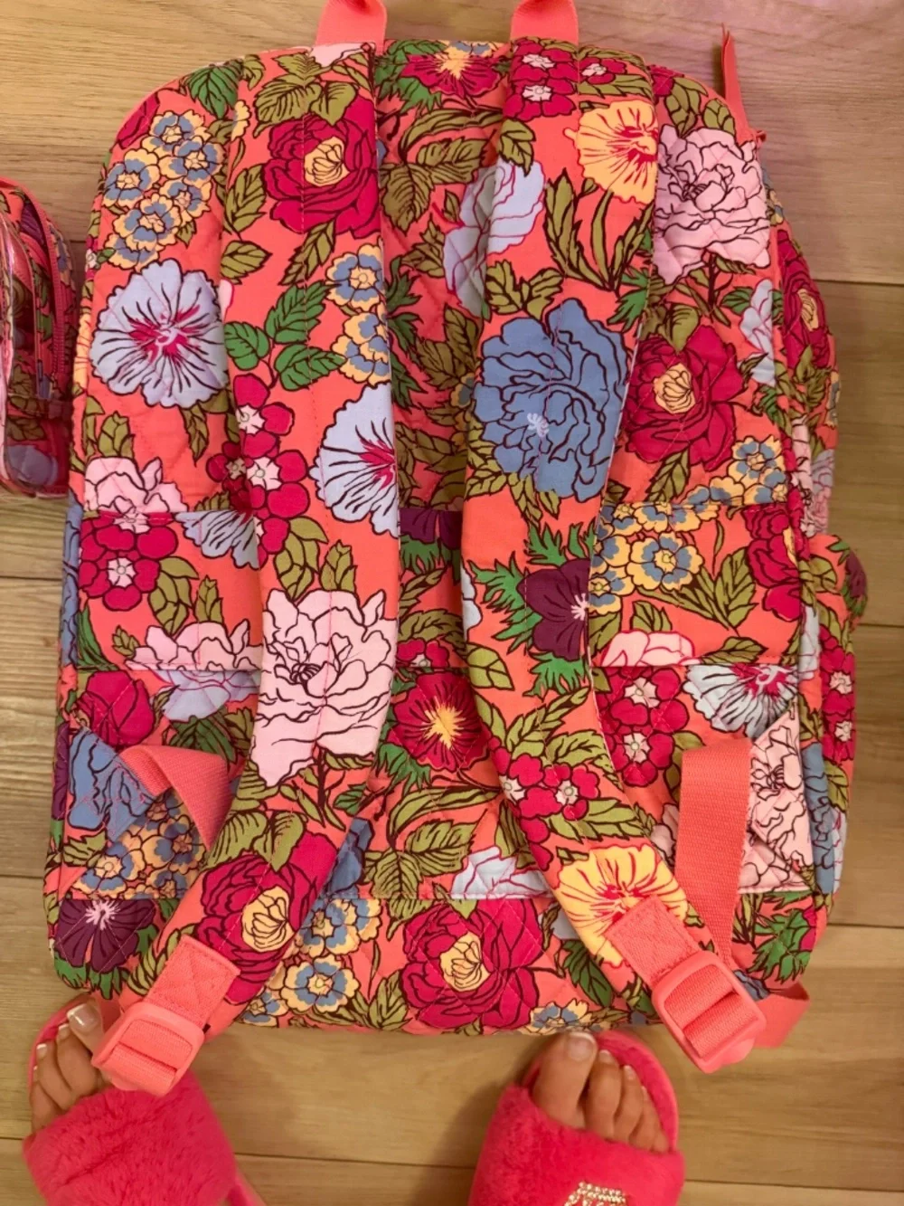 NEW Vera Bradley Vibrant Gardenias 3-Piece Bundle Backpack Cosmetic Set NWOT